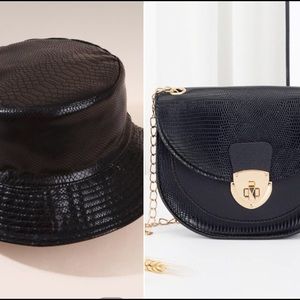 Women’s Crossbody Handbag and Hat Set.